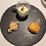 ニシデリア - ３種のカリフラワー～ムース/フリット/マリネ