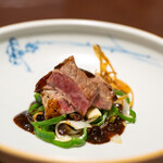 中華ダイニング 一途一心 - 2022.2 国産牛サーロインステーキ ブラックビーンズソース