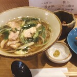 Soba Saisai Rin - 鶏ねぎそば、茶巾すし