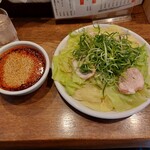 広島風冷しつけ麺・楽 - 広島風冷やしつけ麺、麺2玉、8辛