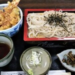 鈴家 - ざる蕎麦ミニ天丼セット1,000円(税込)