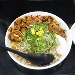 徳福 - 徳島肉玉そばの野菜トッピング(1020円)
