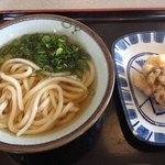 しらが - かけうどん  と  げそ天