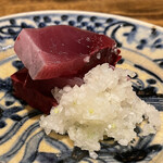 温石 - ５.もち鰹　刺身＆腹の炭火焼き