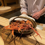 温石 - ここで赤座海老がジロリと睨んできます