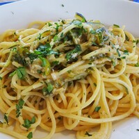 ラ･スコリエーラ - Aランチ：本日のパスタ（網海老とズッキーニのオリーブオイルソース スパゲティ）
