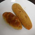 Copain - くるみといちじくのパン(170円)、きな粉パン(140円)