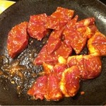 焼肉問屋 牛蔵 - ハツ(タレ)２人前(食べかけですみません・・・)　￥３１５✕２