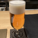 日本料理FUJI - 生ビールで乾杯