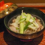 まつ瀬 - 猪とねぎのさっと煮