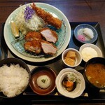 とんかつ とまと赤茄子家 - 合い盛りランチ