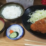 とんかつ まるや - ロースカツ定食（￥１１００）