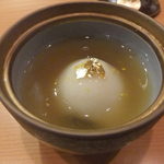 日本料理 たかむら - うずらのつみれが中に。出汁もおいしいしー