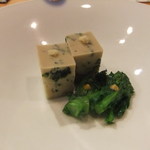 日本料理 たかむら - 菜の花の昆布じめ。あさりの胡麻豆腐メチャウマ