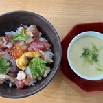 Muten Kurazushi - 海鮮丼ランチ茶碗蒸し選択580円税込