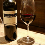 餃子とスパークリング バブルス - シャトー モンデジール ガザン ブライ