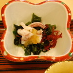 味処・民宿 まつや - イカとわかめのヌタ