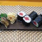 玄海鮨 - 〆は アナゴ×２  鉄火巻