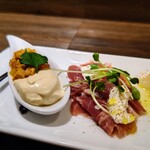 創作イタリアン Gemelli - ウニのパンナコッタと生ハムのマスカルポーネ