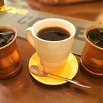 168530853 - モーニングセットのアイスコーヒーᵃⁿᵈアメリカンコーヒー(←私)