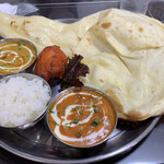 インド・ネパールレストラン　プルニマ - レディースランチ　チキンカレーとキーマカレー