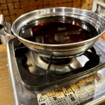 Tachigui Shabushabu Horumon Yaki Akahoshi - 1人鍋セッティング