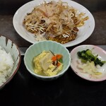 Haru chan - 豚玉定食￥800。味噌汁を撮り忘れた。