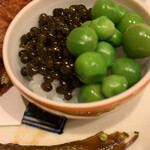 はらまさ - 飯蒸し　キャビアとグリーンピース