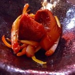 心粋厨房 獬 - 2013/01/12のつきだし２（あわび茸とひろっこの和え物）