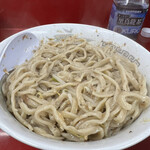 ラーメン二郎 - 混ぜ混ぜ