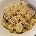 麺屋 六感堂 - しらすと野沢菜 炊込みご飯