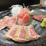 Choujuusai Gyo Aikawa - マグロの様々な部位。これも美味しい。。高級感あふれる。1,580円以上の価値はある。