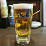 横浜 青葉餃子 - アサヒスーパードライ　中生