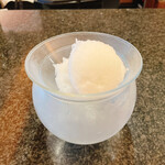 とんかつ マンジェ - シャンパンシャーベット