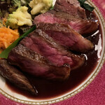 オオツカ - 黒毛和牛いちぼ肉のステーキ120g ¥2600