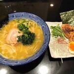 Aoyama Yakitori Kurabu Hiru No Bu Ra- Men Tsuke Men Ya - 特製地鶏ガラ醤油ラーメン