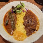 SPICY CURRY 魯珈 - 選べる２種カレー(モルディブフィッシュ・ポークカレー＆カカオリッチビーフカレー)