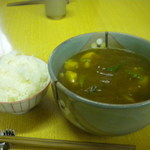 味処 つくし - カレー南蛮うどん定食！６５０円でご飯は食べ放題だぞ！