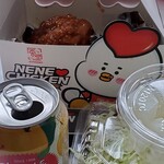 NENECHICKEN - 千切りキャベツ、大根の酢漬け、缶飲料付き