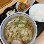 おかだうどん - きしめん定食　¥600(税込)