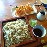 Tanzaburou - ■『天せいろセット』
                        ・そばがき
                        ・そば 又は うどん
                        ・天ぷら
                        ・蕎麦菓子