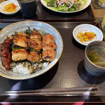 鳥将 - 料理写真:焼鳥丼ランチ　1100円