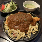 Izakaya Hanamusubi - ミートカツスパゲティ　1,100円