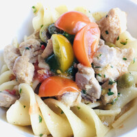 イタリアンダイニング ケシキ - 自家製フジッリ 鮪とフルーツトマト カラスミ添え