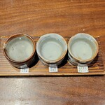 Yamagata Osake To Oryouri Daedoko - 飲み比べセット日本酒三種(出羽桜酒造の雪漫々～大吟醸～、高木酒造の朝日鷹～本醸造～、亀の井酒造のばくれん～超辛口吟醸～)