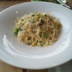 コーン×ブロッコリーのクリームパスタ