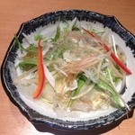 玄品 大阪 梅田東通 ふぐ・うなぎ・かに料理 - ふぐ皮とコラーゲン入りサラダ