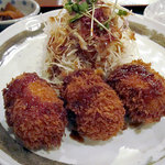 とんかつ ひのや - カニクリームコロッケ定食850円