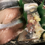魚がし寿司 - しめ鯖、コハダ、イワシ、鉄火巻き