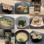 Samon - 【ディナー】アラカルトで注文。なまこ酢、ごまカンパチ、焼胡麻豆腐…etc、その時によって変わるつまみのセンスがいい。日本酒もいい物を置いている。